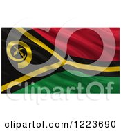 Poster, Art Print Of 3d Waving Flag Of Vanuatu With Rippled Fabric