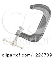 Clipart Of A C Or G Clamp Royalty Free Vector Illustration