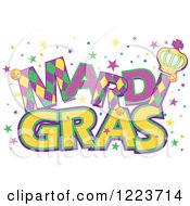 Poster, Art Print Of Mardi Gras Text With Stars