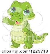 Cute Baby Alligator Waving