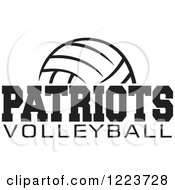 Poster, Art Print Of Black And White Ball With Patriots Volleyball Text