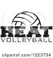 Poster, Art Print Of Black And White Ball With Heat Volleyball Text