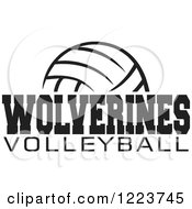 Poster, Art Print Of Black And White Ball With Wolverines Volleyball Text