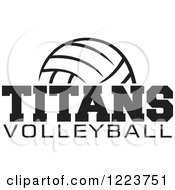 Poster, Art Print Of Black And White Ball With Titans Volleyball Text