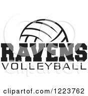 Poster, Art Print Of Black And White Ball With Ravens Volleyball Text