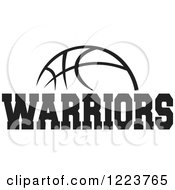 Poster, Art Print Of Black And White Basketball With Warriors Text