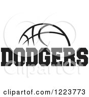 Poster, Art Print Of Black And White Basketball With Dodgers Text