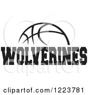 Poster, Art Print Of Black And White Basketball With Wolverines Text