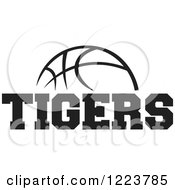 Poster, Art Print Of Black And White Basketball With Tigers Text