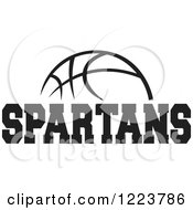 Poster, Art Print Of Black And White Basketball With Spartans Text