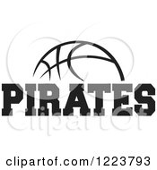 Poster, Art Print Of Black And White Basketball With Pirates Text