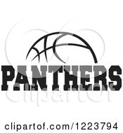 Poster, Art Print Of Black And White Basketball With Panthers Text