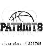 Poster, Art Print Of Black And White Basketball With Patriots Text