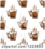 Poster, Art Print Of Seamless Pattern Background Of Coffee Mugs