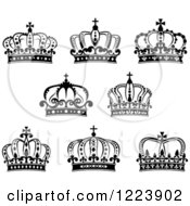 Poster, Art Print Of Black And White Crowns 6