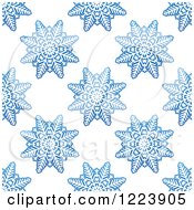 Poster, Art Print Of Seamless Pattern Background Of Blue Snowflakes 3
