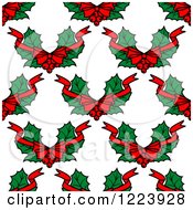 Poster, Art Print Of Seamless Pattern Background Of Christmas Holly