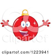 Poster, Art Print Of Cheering Red Christmas Bauble Ornament
