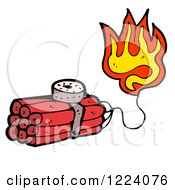 Cartoon Of A Burning Fuze And Dynamite