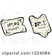 Cartoon Of Two Tickets Royalty Free Vector Illustration by lineartestpilot