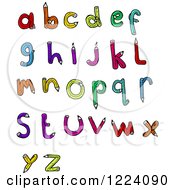Cartoon Of Colorful Pencil Letters Royalty Free Vector Illustration