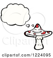 Poster, Art Print Of Hapy Thinking Mushroom