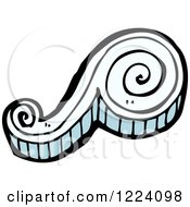 Cartoon Of A Blue Swirl Royalty Free Vector Illustration