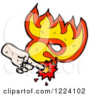 Cartoon Of A Wizard Hand Making Flames Royalty Free Vector Illustration by lineartestpilot