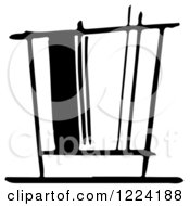 Clipart Of A Black And White Magician Top Hat Royalty Free Vector Illustration