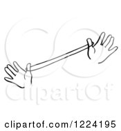 Clipart Of Hands Performing A Loop The Loop Magic Trick With String Royalty Free Vector Illustration by Picsburg