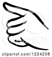 Poster, Art Print Of Black And White Pointing Hand