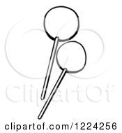Clipart Of Black And White Lollipops Royalty Free Vector Illustration