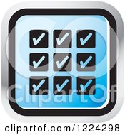 Clipart Of A Blue Full Calendar Icon Royalty Free Vector Illustration