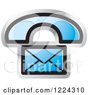 Clipart Of A Blue Contact Icon Royalty Free Vector Illustration