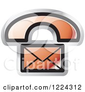 Clipart Of A Red Contact Icon Royalty Free Vector Illustration by Lal Perera
