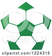 Clipart Of A Green Pentagon Royalty Free Vector Illustration by Lal Perera