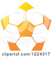 Clipart Of An Orange Pentagon Royalty Free Vector Illustration by Lal Perera