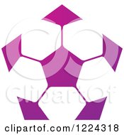 Clipart Of A Purple Pentagon Royalty Free Vector Illustration