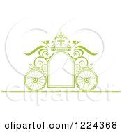 Poster, Art Print Of Green Ornate Wedding Carriage And Crown Frame