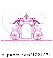 Poster, Art Print Of Purple Ornate Wedding Carriage And Crown Frame