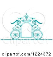 Poster, Art Print Of Turquoise Ornate Wedding Carriage And Crown Frame