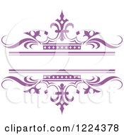 Poster, Art Print Of Purple Crown And Wave Wedding Frame