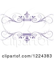Poster, Art Print Of Purple Crown And Flourish Wedding Frame