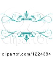 Poster, Art Print Of Turquoise Crown And Flourish Wedding Frame