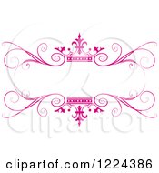 Poster, Art Print Of Pink Crown And Flourish Wedding Frame
