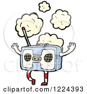 Clipart Of A Boom Box With Dust Royalty Free Vector Illustration