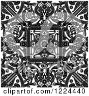 Poster, Art Print Of Black And White Floral Arabic Pattern