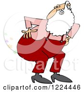 Clipart Of Santa Farting Colorful Poofs Royalty Free Vector Illustration by djart