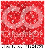 Clipart Of A Seamless Red Distressed Snowflake Background Royalty Free Vector Illustration