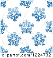 Poster, Art Print Of Seamless Pattern Background Of Blue Snowflakes 6